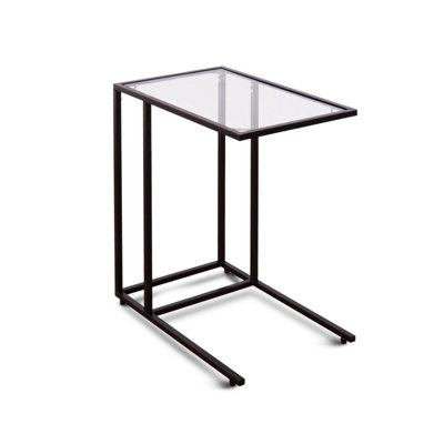 Tahani Glass Top End Table