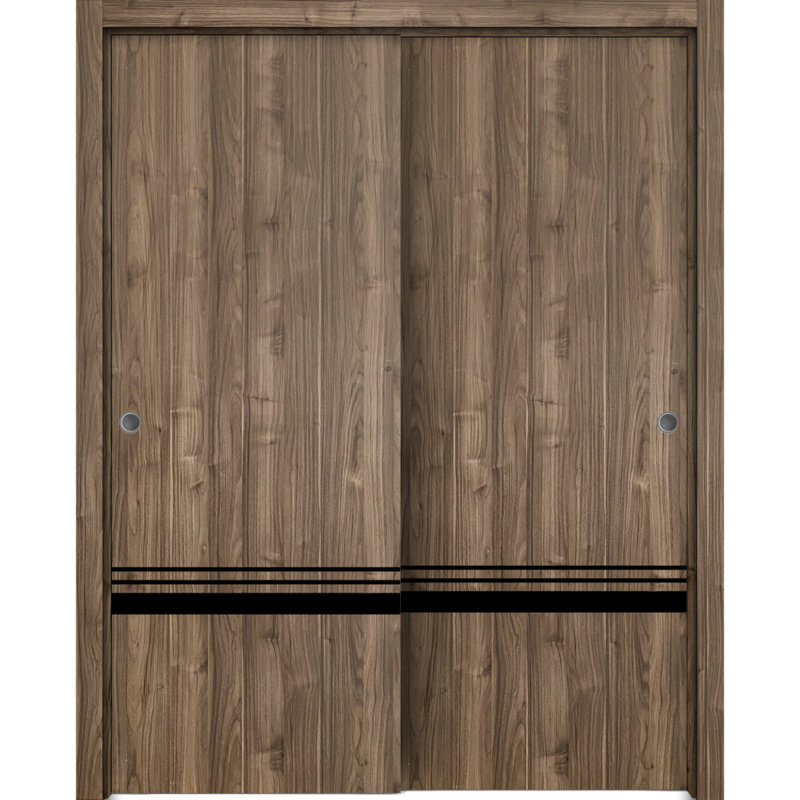 Finition en bois massif manufacturé, Noyer, 72 po x 80 po