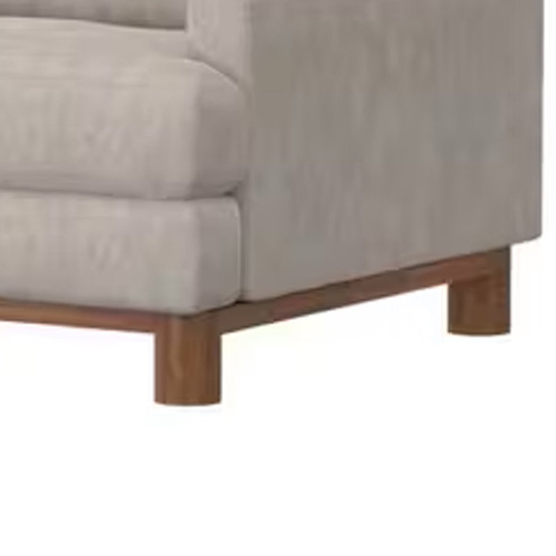 Canapé Samari, Oyster Grey Faux Leather, 37.5" H x 59.5" W x 39" D