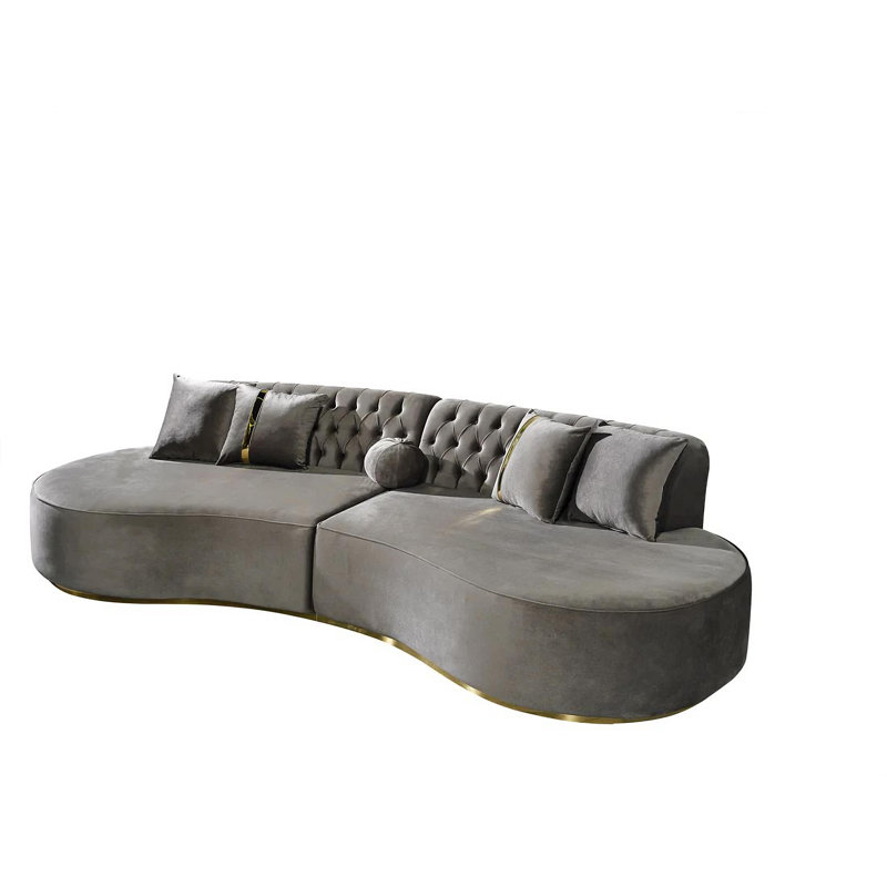 Canapé modulaire Ela, Boucle gris