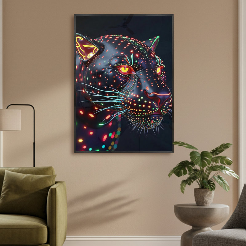Single Picture Frame LED Illuminated Wall Art Wall Art on Glass / Aluminium, 60cm H x 50cm W
