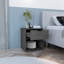 19.7" H Nightstand End Table with Open Shelf,Ligth Grey-1671616503