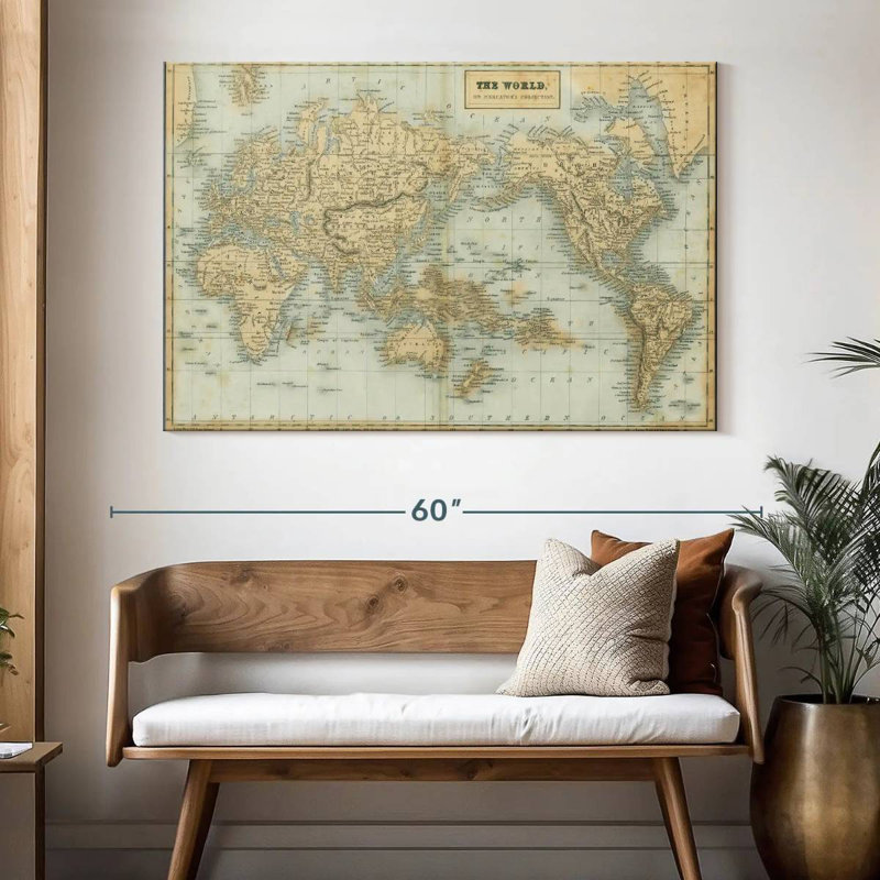 Aliaz, la carte du monde neutre, H 34 po x l 51 po