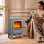 HOMCOM 24.5 cm W Grey Electric Stove