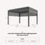 Royalcraft Luxe 3m Pergola with Solar Lighting System and Voice Control-128515859