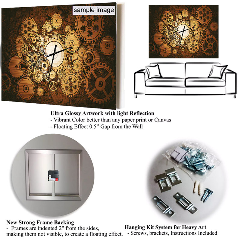 Creative Flower en plusieurs couleurs - horloge murale moderne, H 32 po x l 24 po x P 1 po