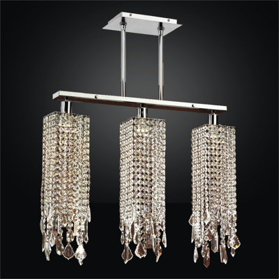 Luminaire suspendu linéaire pour îlot de cuisine 3 lumières Knowle