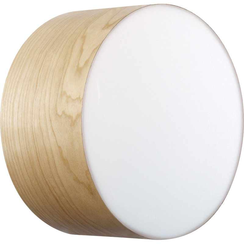 Gea 1 - Light Flush Mounted Sconce, Natural Cherry, 16.5" H x 16.5" W x 3.9" D, GX53