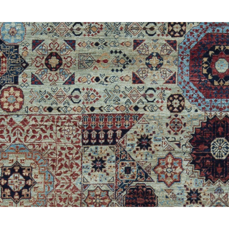 Tapis vert clair de haute qualité noué à la main Ziegler