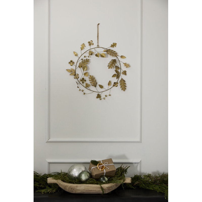 Cold Weather Wreath 17", 17" H x 0.1" W x 17" D