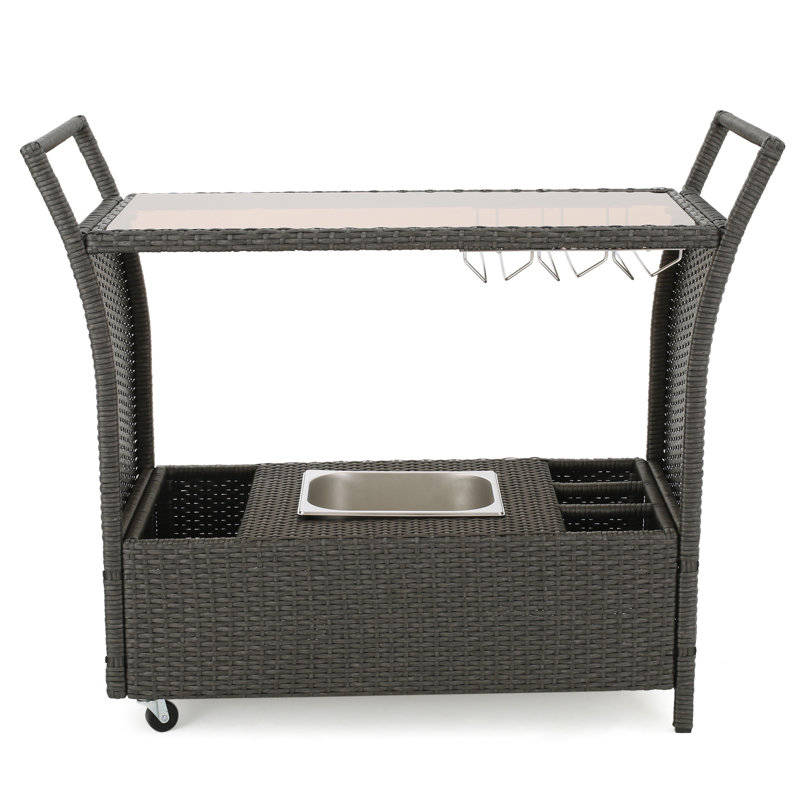 Chariot de bar PE KD, Gris