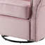 Chaise pivotante rose avec accoudoirs roulés idéaux pour les chambres à coucher avec garniture cloutée
