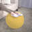 Cotton Upholstered Round Pouf Ottoman