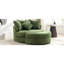 Fauteuil d'appoint pivotant à 360 ° avec 4 coussins, chenille, siège de salon moderne et confortable