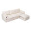 Canapé modulaire 93,31 "pour salon, canapé moderne en L avec repose-pieds mobile, ensemble de canapé 4 places pour appartement, bureau.