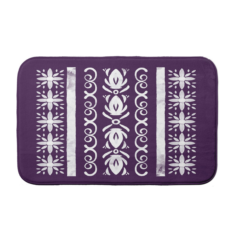 Tapis de bain Loya, H 18 po x L 30 po, Mauve