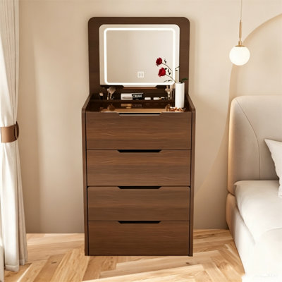 Meuble-lavabo 3 en 1 avec miroir et plateau en verre Uwant