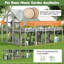 Grande maison pour chat d'extérieur avec support à fleurs, cage Catio multi-chats en bois avec pont suspendu et couvercle imperméable-1229525702