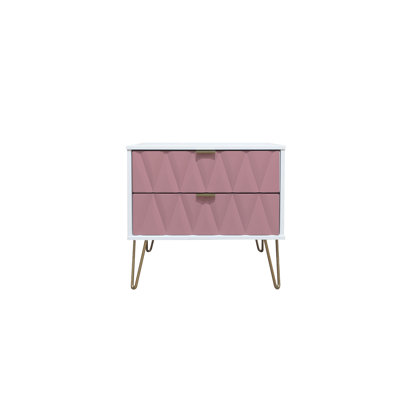 Fully Assembled Payson 2 Drawer Bedside Table