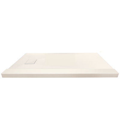 Base de douche de remplacement pour baignoire 63 "x 32" avec seuil simple ajustable et drain de bout Transolor
