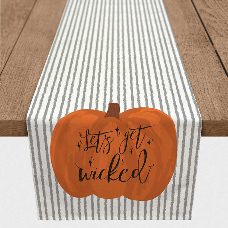 Sorelli Striped Halloween Table Runner, 72" L x 16" W