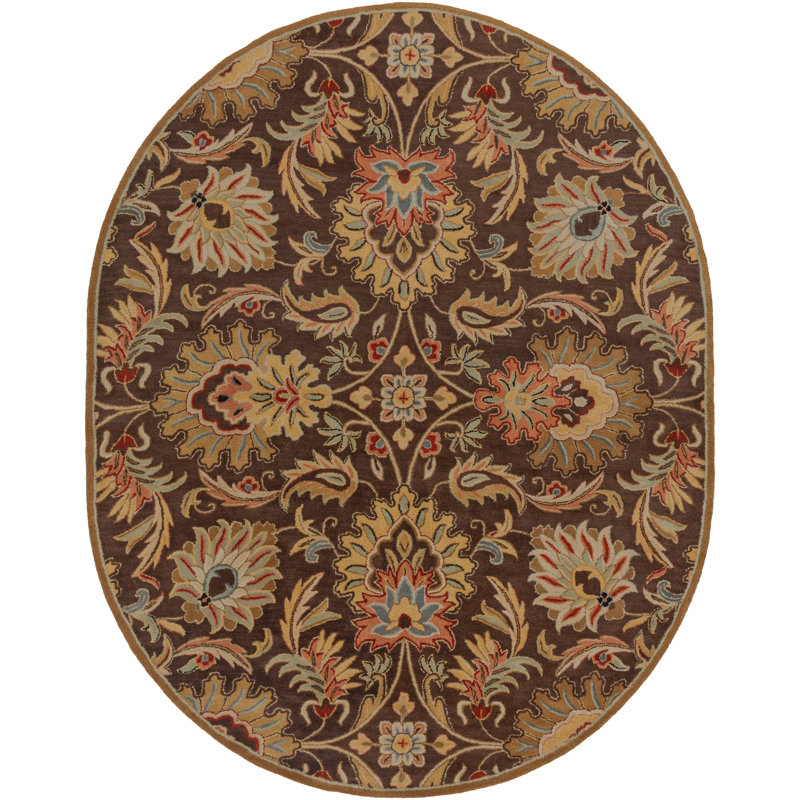 Arden Wool Oriental Indoor Rug, Oval 6' x 9'