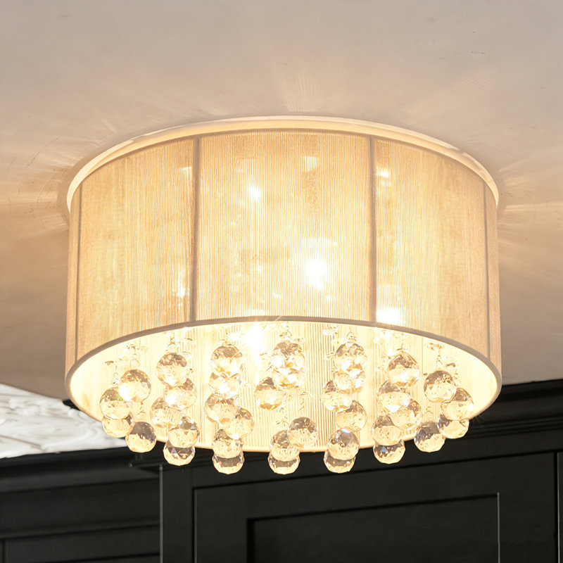 Hassler 4-Light Crystal Flush Mount Ceiling Light