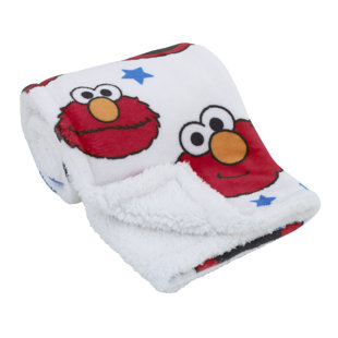  NoJo Sesame Street Elmo, with Stars Super Soft Baby Blanket