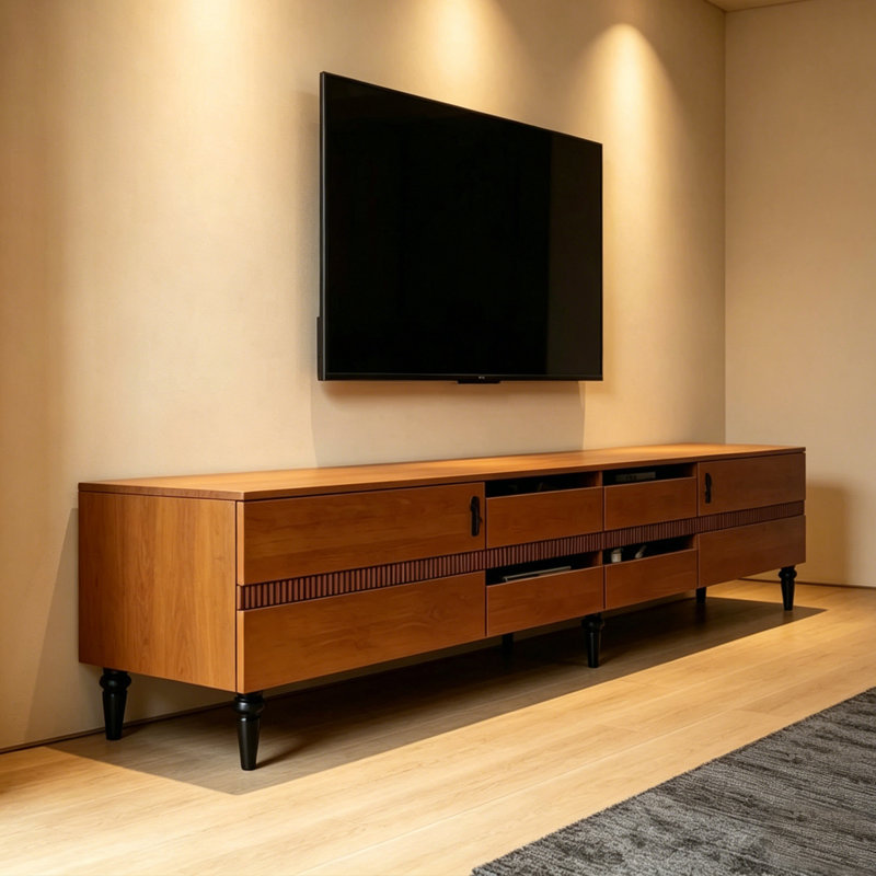 Nut-brown Solid Wood TV Stands