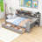 Wooden Daybed with 2 Drawers Storage and Built-in-Desk-2062152091