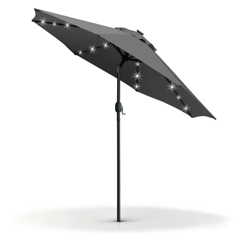 Parasol de marché balancé 9 pi, Gris