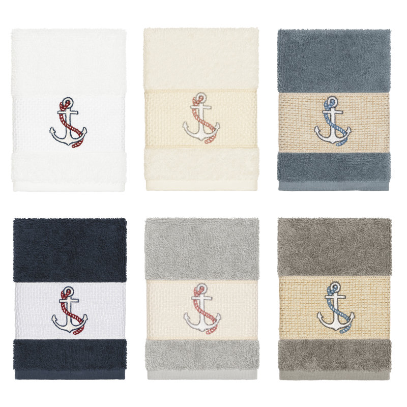 Essuie-mains en coton Easton, Bleu minuit