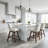 Solid Wood Swivel Bar Stool with 360° Rotation(Set of 4)-321454405