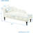 Comfortable White Velvet Chaise With Graceful Pillow, Nailhead Trim, Solid Wood Legs & Buttons - Exudes Serenity Decorative Buttons, Pillow Adds Elegance To Any Space-1309865859