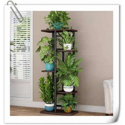 Plant Stand 5 Tier 6 Potted Indoor Plant Shelf Multiple Stands For Garden Corner Balcony Living Room