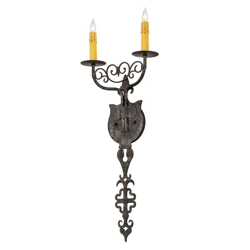Merano 2 - Light Wallchiere, Smoke, 26" H x 11" W x 3.5" D