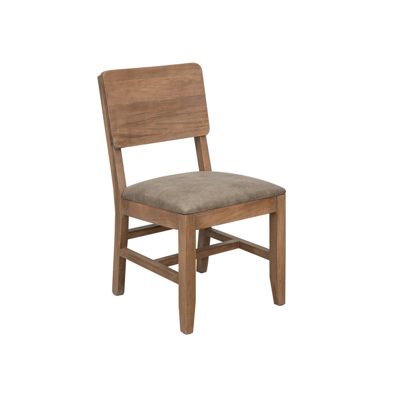 Chaise en bois massif avec assise rembourrée Dobby