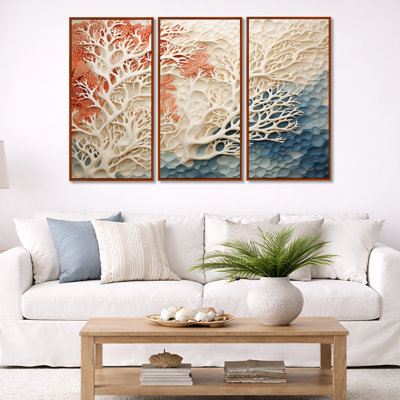 Forcier - ensemble d'impression d'art mural corail sous l'eau