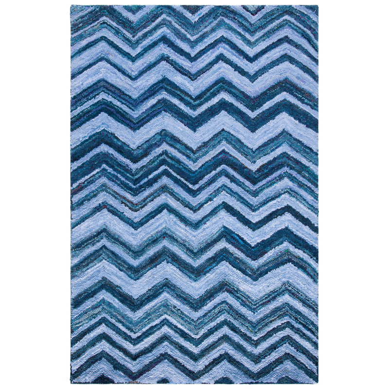 Mardell Hand Tufted Cotton Chevron Rug, Rectangle 2'3" x 4'