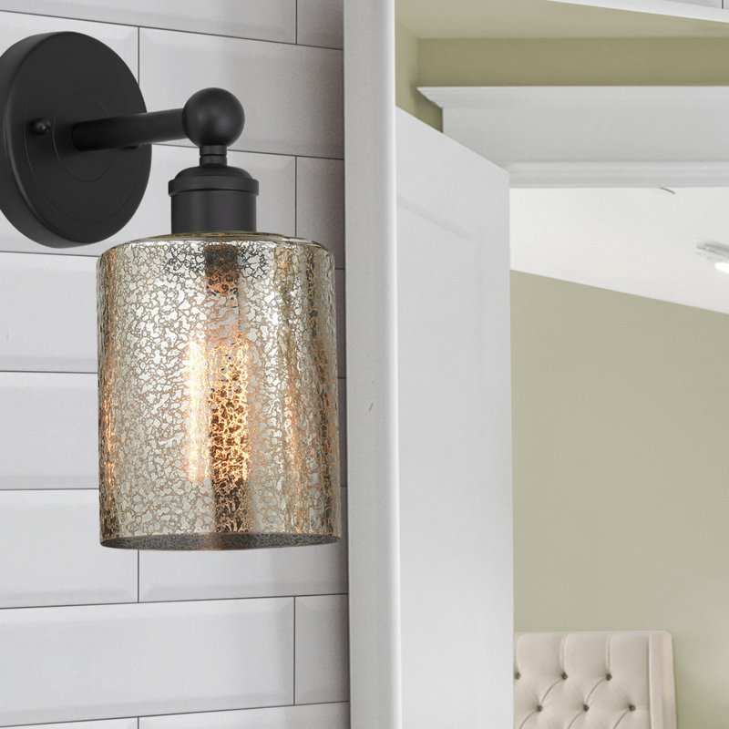 Chilchinbito Armed Sconce, Matte Black, Mercury
