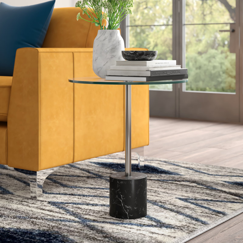 Table de bout Spirgel, Marbre noir