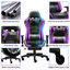 JL Comfurni JD-S0 Adjustable Reclining Ergonomic Faux Leather Swiveling PC & Racing Game Chair with Footrest-86593334