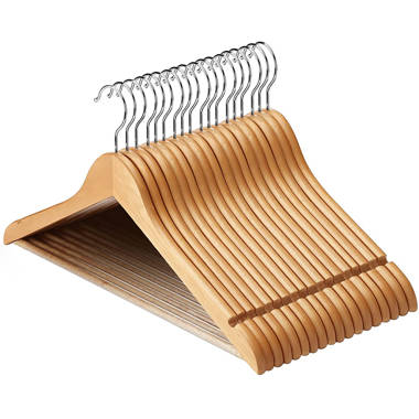 Wooden Hangers - Non-slip Wood Clothes Hanger For Suits, Pants