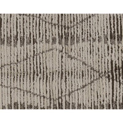 Hand Knotted Wool Area Rug in Beige And Brown