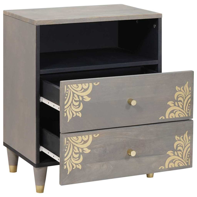 50cm W Solid Wood Bedside Table