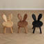 Solid Wood Rabbit Stool with Ear Backrest-1249628243