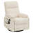 Manual Small Recliner Rocking Chair For Nursery/relaxation, Corduroy Swivel Glider Recliner For Living Room Bedroom, Brown Rocking Chair Nursery Recliners For Small Spaces, Side Pockets(beige)-74747467