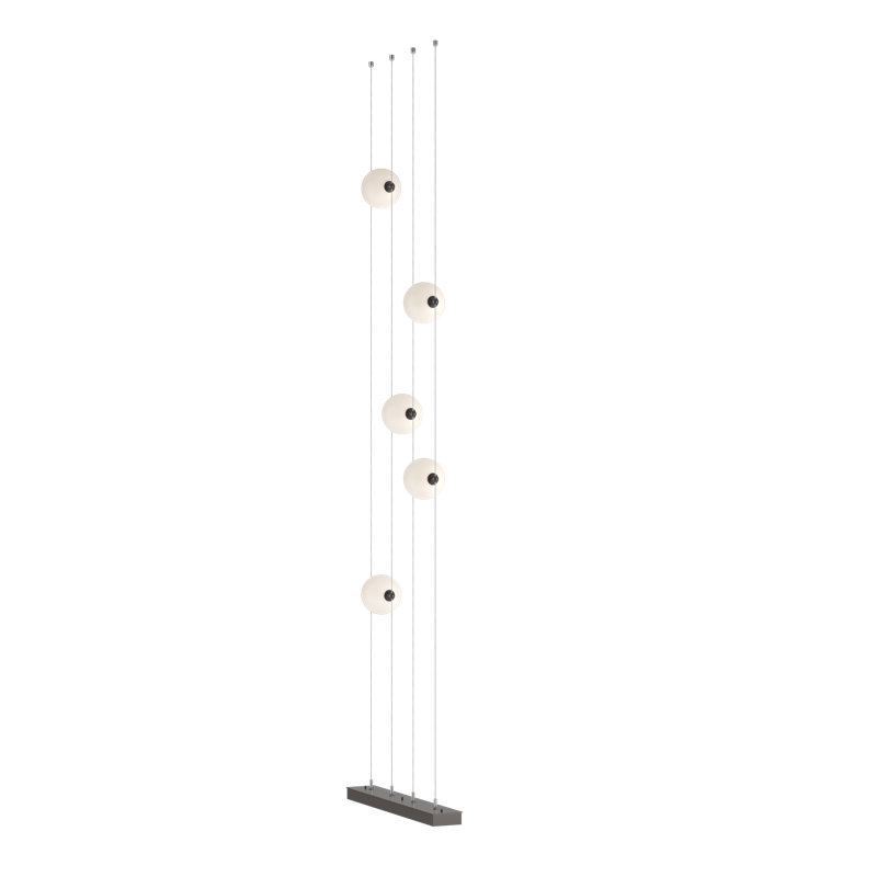Abacus 240" LED Novelty Floor Lamp, White, Modern Brass