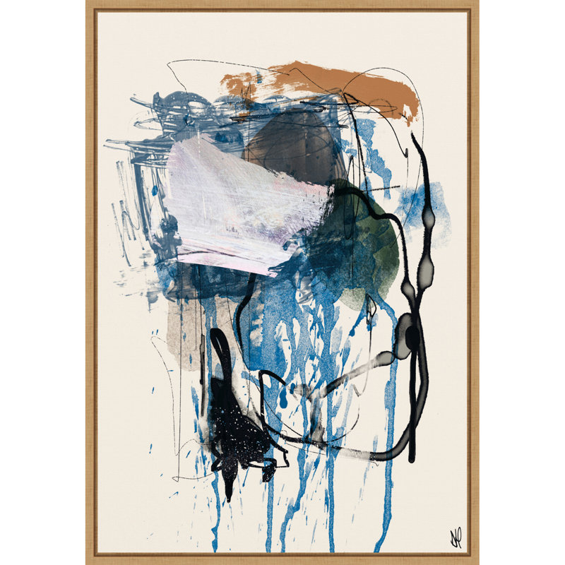 «Twin Abstract No. 1» par Dan Hobjour, reproduction d'art sur toile encadrée