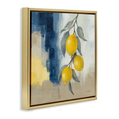 Art mural sur toile flottant, "Kitchen citrons" par Silvia Vassileva